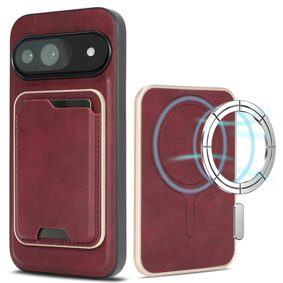 2 in1 Magnetic Leather Wallet Case - The Pixel Store