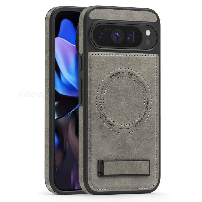 Leather Magnetic Case with Stand for Google Pixel 10
