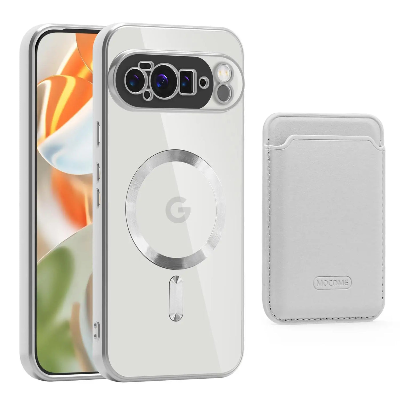 MagSafe Clear Case with Magnetic Wallet for Google Pixel 10 / 9 / 8 / 7