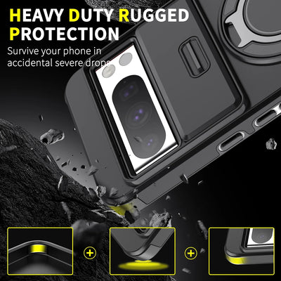 Magnetic Armor Case with Kickstand - The Pixel Store
