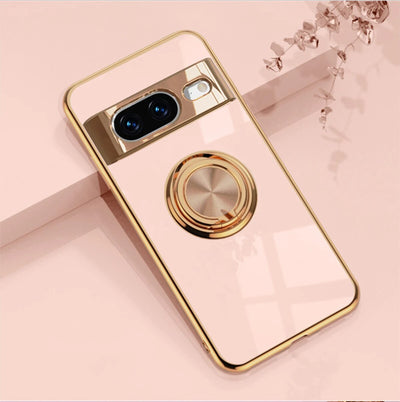 Luxury Electroplating Case with Ring Holder For Google Pixel 8 Series - The Pixel Store