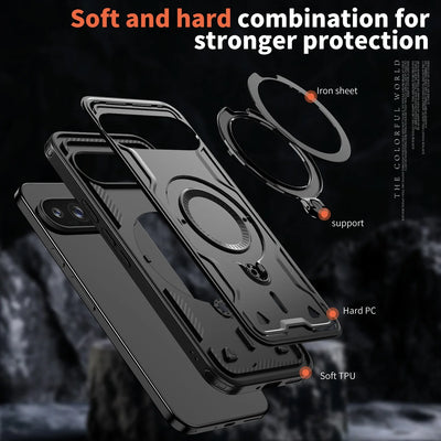 Magnetic Ring Case with 360° Grip - The Pixel Store