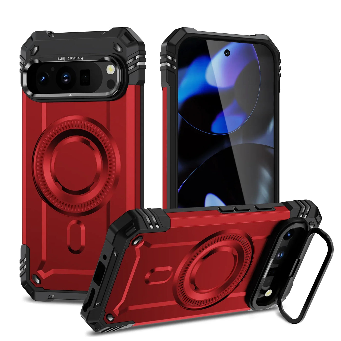 Shockproof Matte Case with Stand for Google Pixel 9