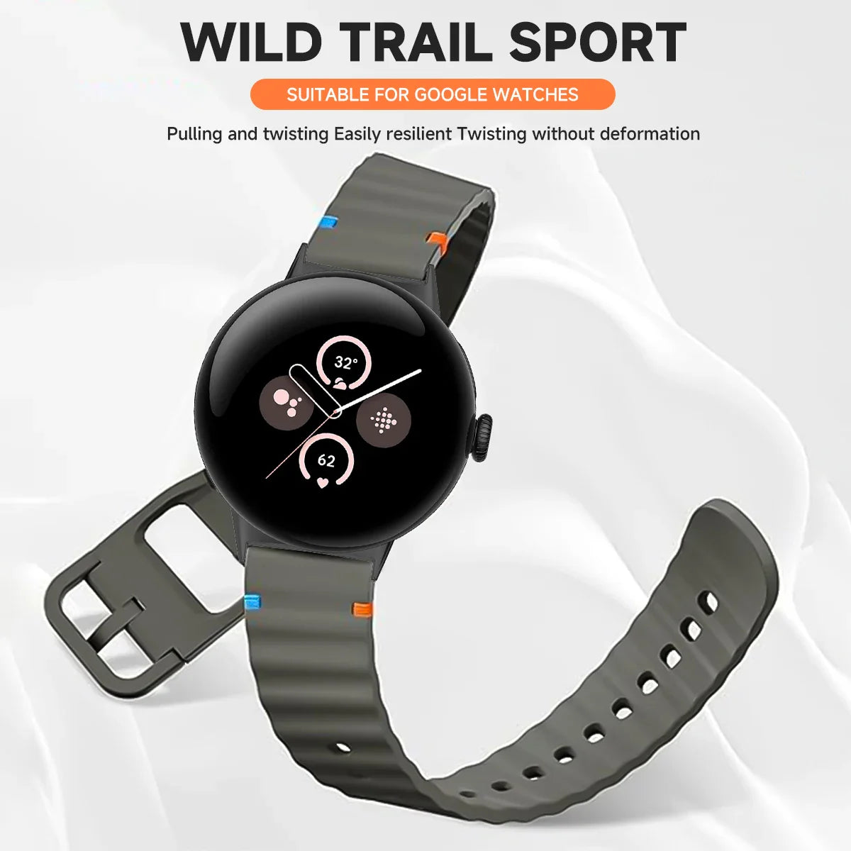 Wild Trail Sport Silicone Band for Google Pixel Watch 4