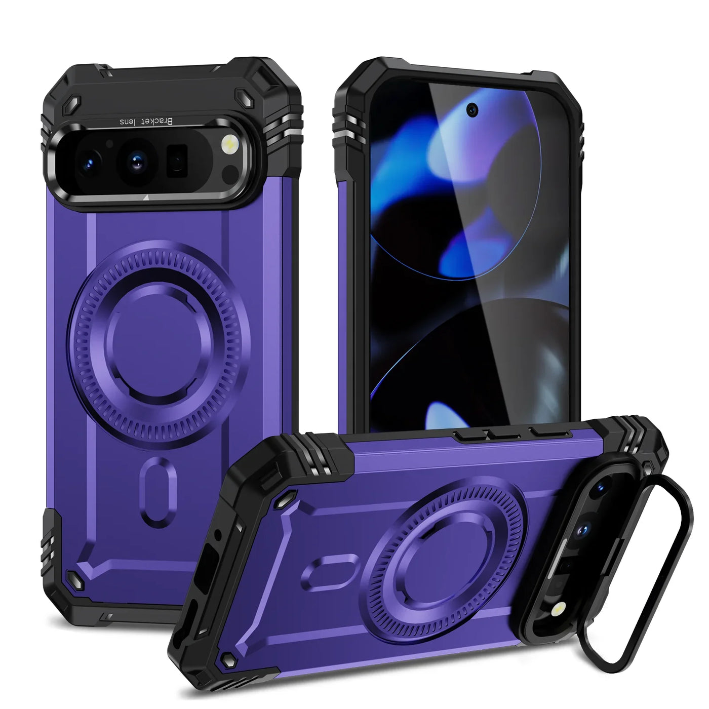 Shockproof Matte Case with Stand for Google Pixel 9