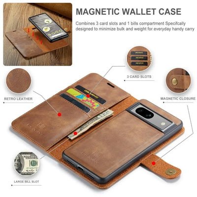 Detachable Magnetic Leather Wallet Case for Google Pixel Series - The Pixel Store