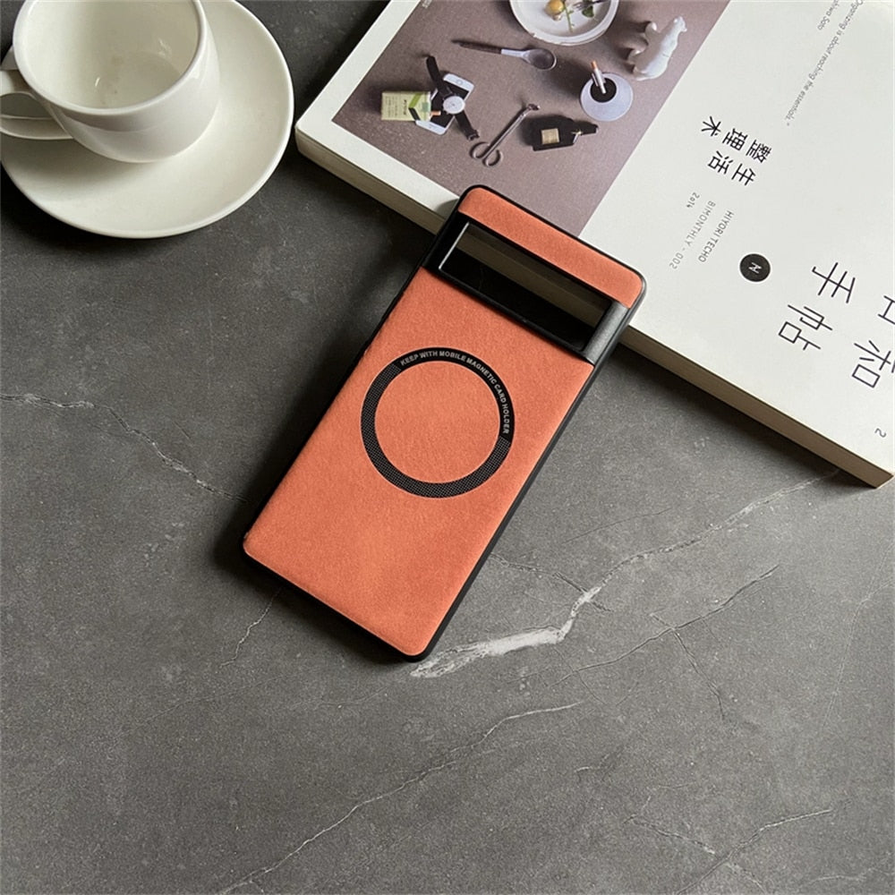 Luxury Magsafe Leather Case For Google Pixel 7 Series - The Pixel Store