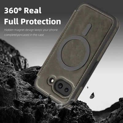 Magnetic Leather Case with Card Holder For Google Pixel Series - The Pixel Store