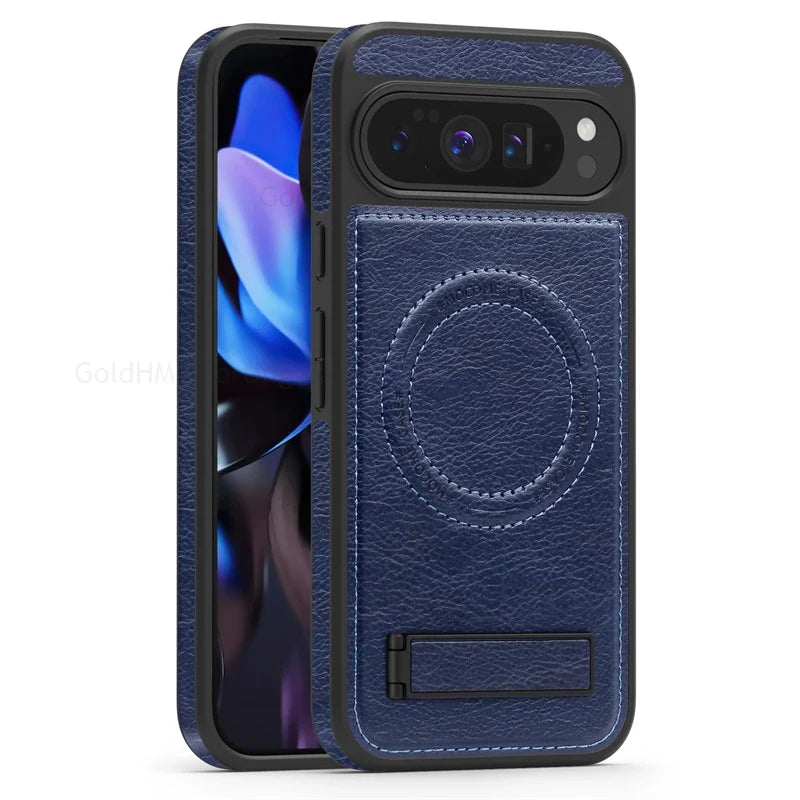 Leather Magnetic Case with Stand for Google Pixel 10