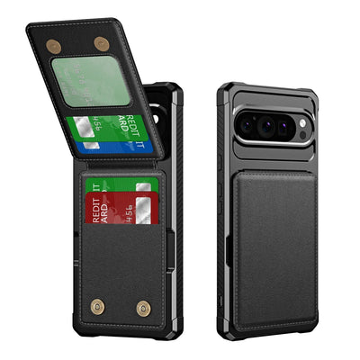 Leather Case with Magnetic Card Slot For Google Pixel 9 Series - The Pixel Store