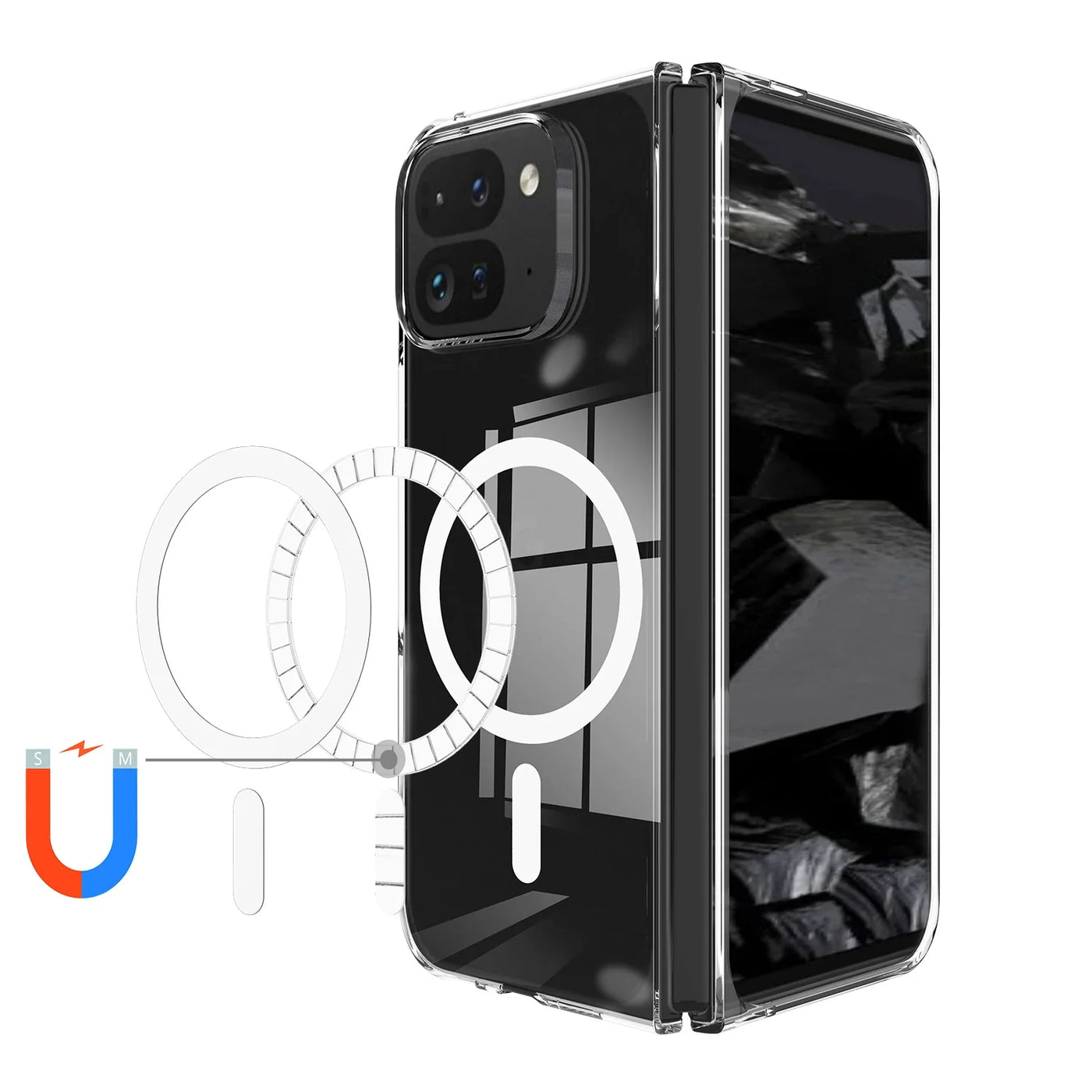 Transparent Magnetic Case For Google Pixel 9 Pro Fold - The Pixel Store