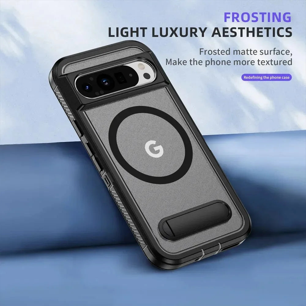 Heavy Duty Magnetic Kickstand Case for Google Pixel 10 / 9 / 8