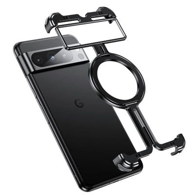 Shockproof Metal Case with Magnetic Ring Stand For Google Pixel 8 Series - The Pixel Store