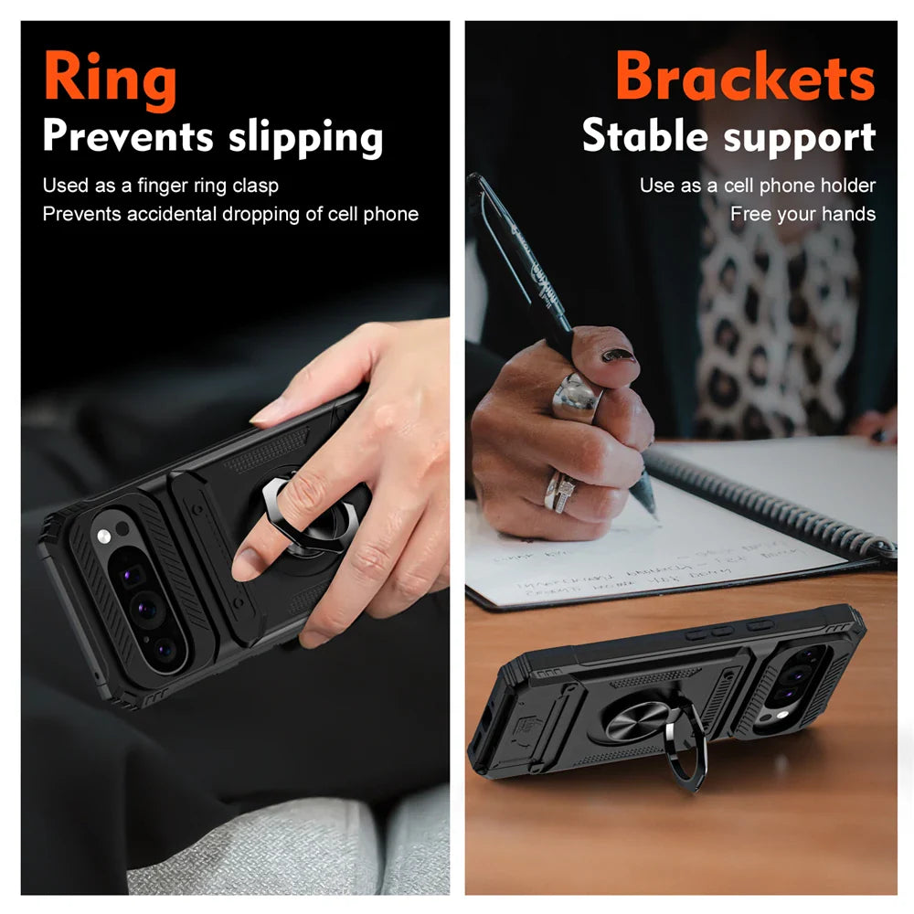 Armor Card Slot Case with Stand for Google Pixel 9