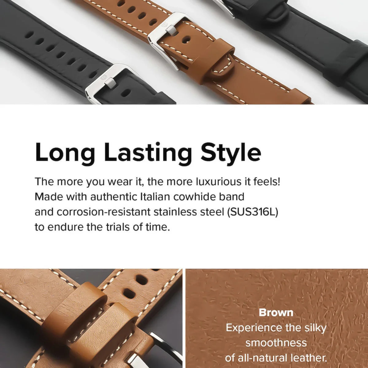 Premium Leather Band for Pixel Watch 4
