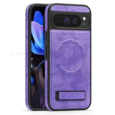 Leather Magnetic Case with Stand for Google Pixel 10
