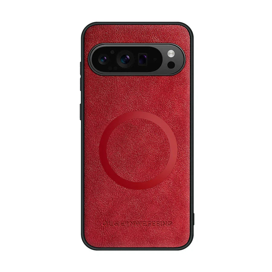 Anti-Fingerprint Leather Magnetic Case for Google Pixel 10 / 9 / 8