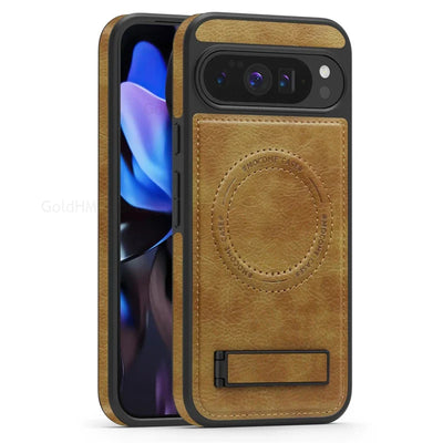 Leather Magnetic Case with Stand for Google Pixel 10