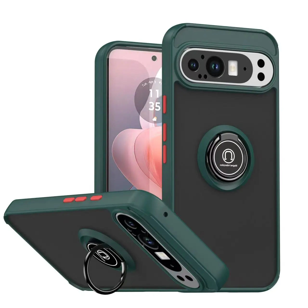 ugged Ring Case with Kickstand for Google Pixel 10 / 9 / 8 / 7