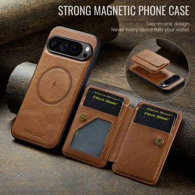 Leather Case with Detachable Magnetic Wallet For Pixel Series - The Pixel Store
