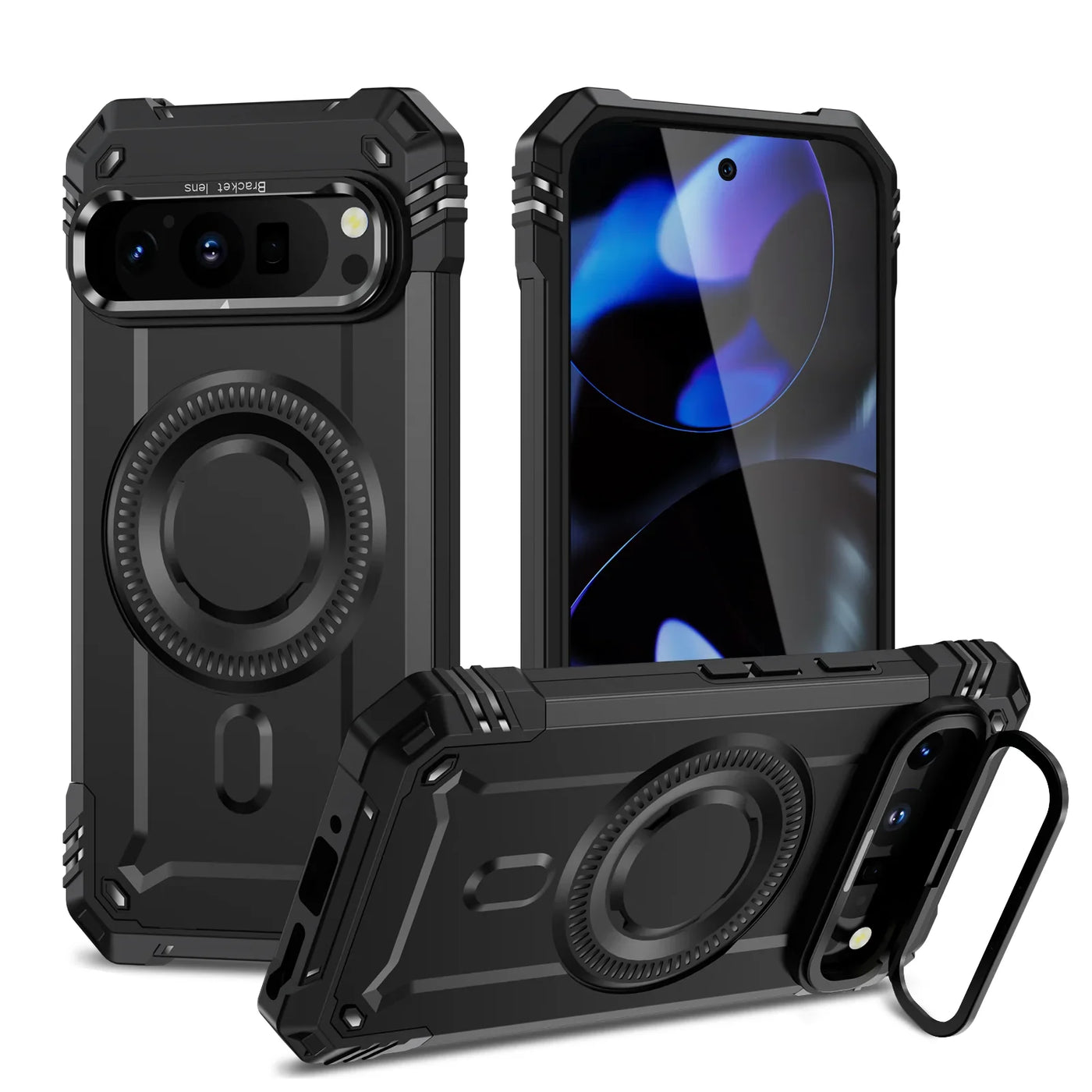 Shockproof Matte Case with Stand for Google Pixel 9