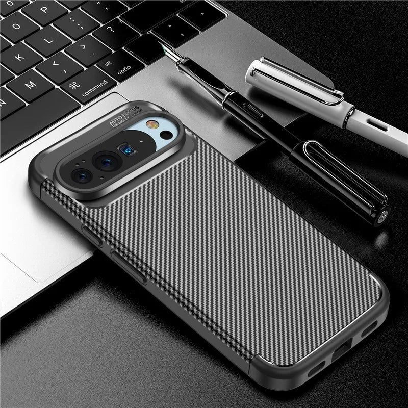 Carbon Fiber Texture Protective Case for Google Pixel 10 / 9 / 8 / 7
