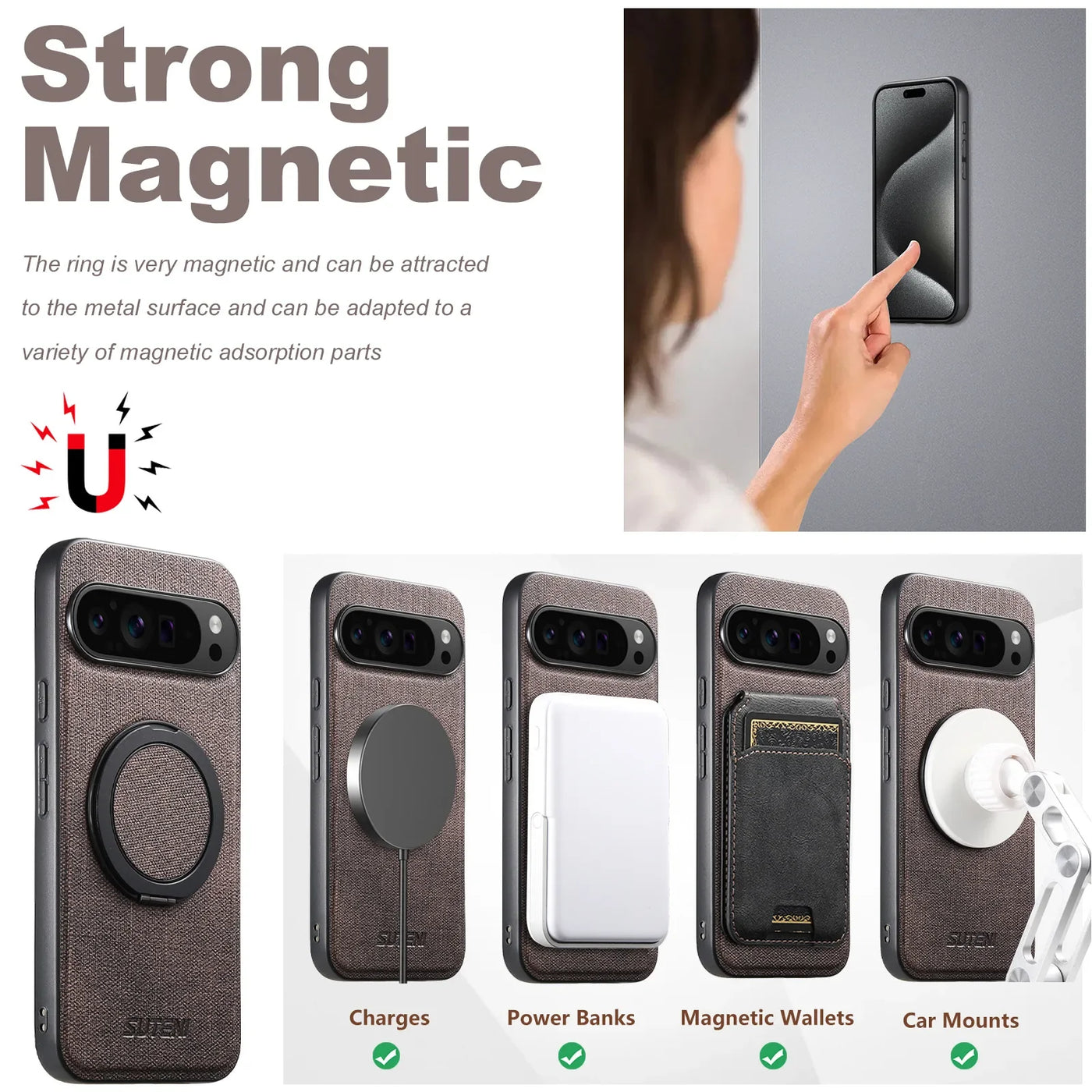 Fabric Case with 360° Ring Bracket - The Pixel Store