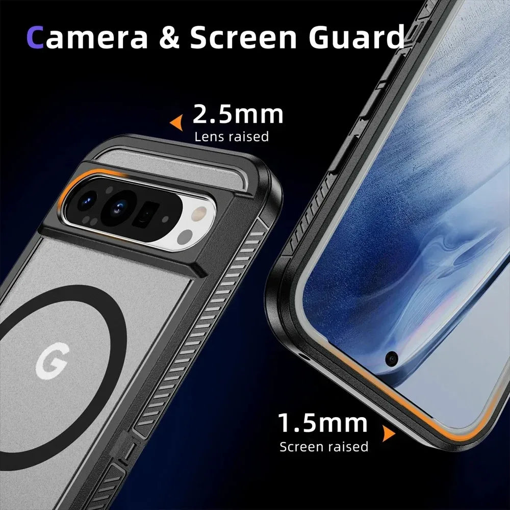 Heavy Duty Magnetic Kickstand Case for Google Pixel 10 / 9 / 8