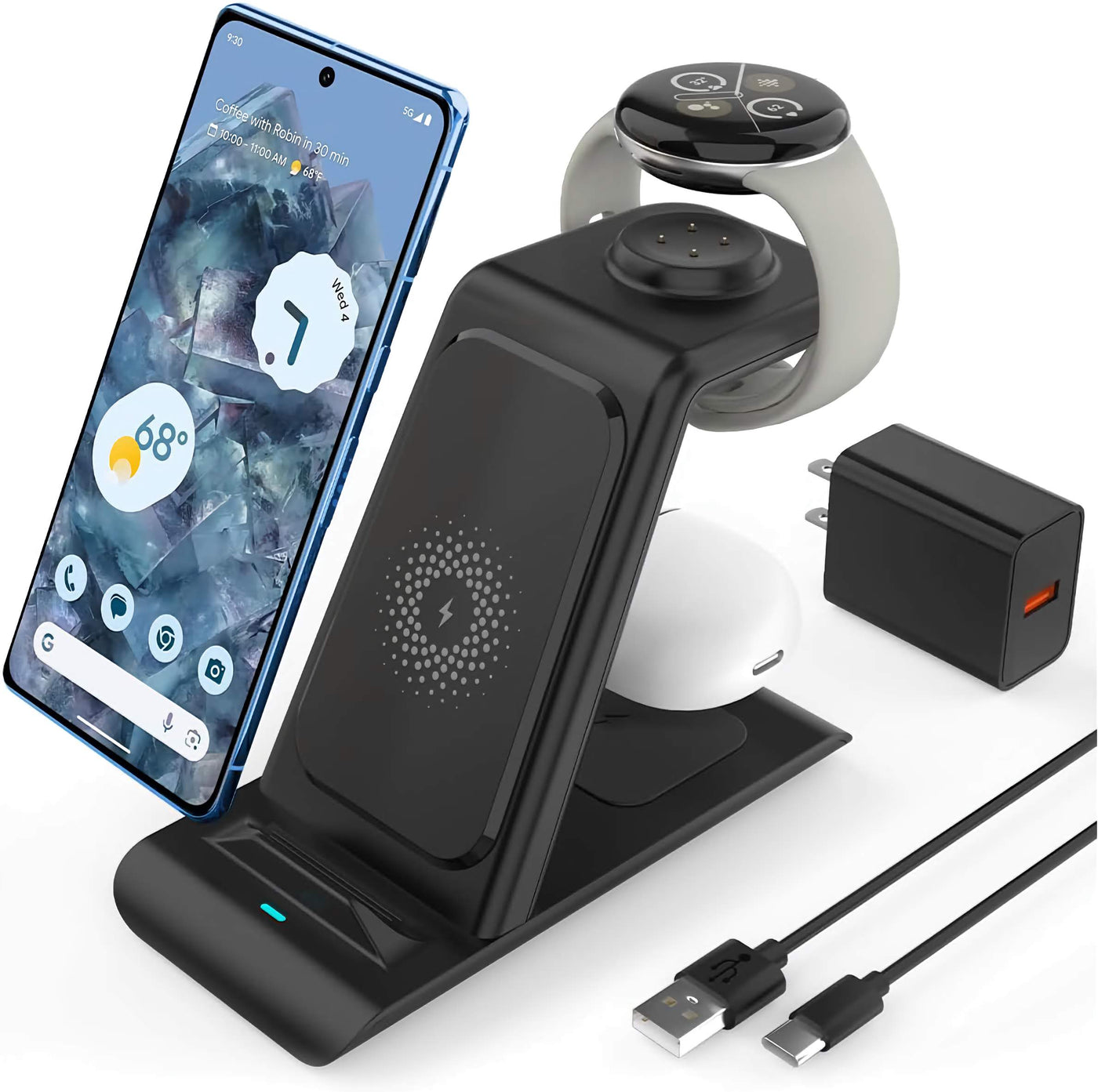 3-in-1 Wireless Charger for Google Pixel Ecosystem